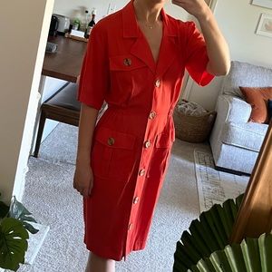 Midi Button-Up Dress